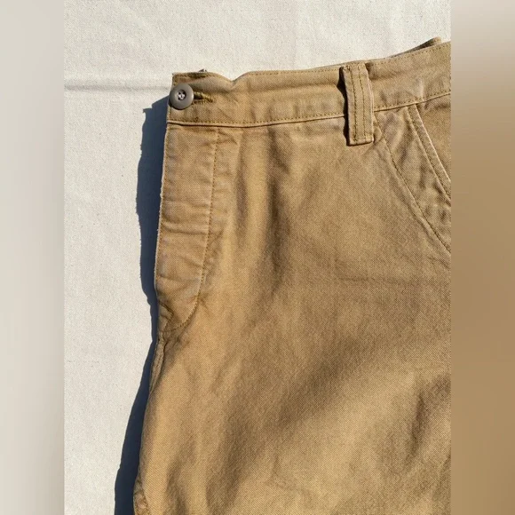 Imogene + Willie Denim Light Brown Khaki Men's Flat Front Shorts Waist 35 - Picture 6 of 7